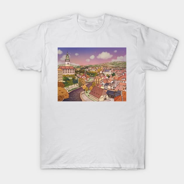 Cesky Krumlov In Czechia T-Shirt by luuuxia